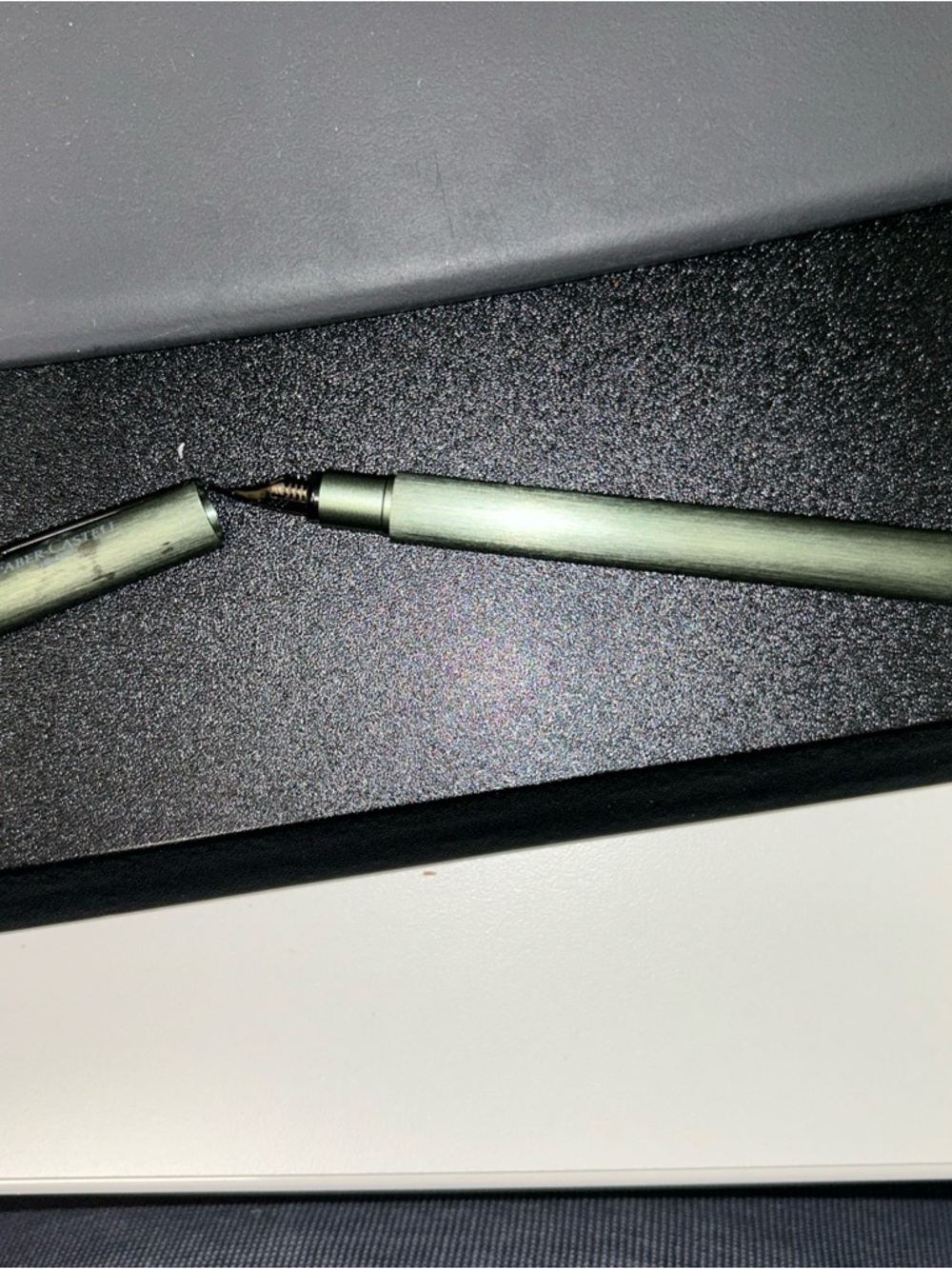 Faber-Castell Neo Slim Aluminum Fountain Pen - Olive Green